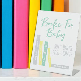 Boeken Baby Shower Reclamebord Met Voetstuk