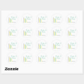 Boeken Baby Shower Ronde Sticker (Vel)