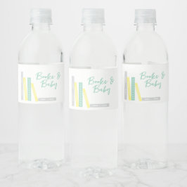 Boeken Baby Shower Waterfles Etiket