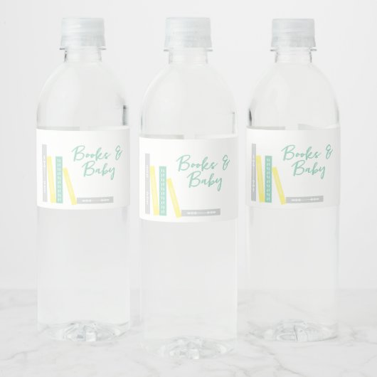 Boeken Baby Shower Waterfles Etiket (Flessen)