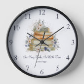  Boeken Beige Blauwe Bloemen Custom Quote (Voorkant)