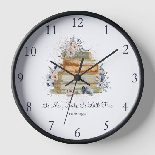  Boeken Beige Blauwe Bloemen Custom Quote (Voorkant)