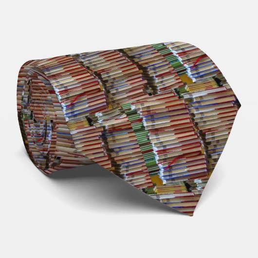 Boeken Bibliotheek School Teacher Necktie Stropdas (Opgerold)