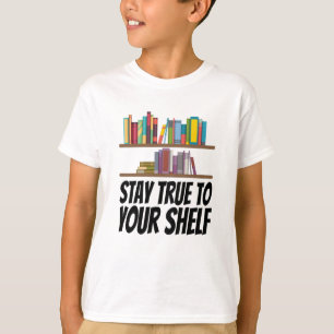 Boeken - Blijf Trouw Aan Je Boekenplank T-shirt