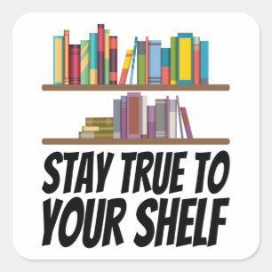 Boeken - blijf waar bij uw dak vierkante sticker