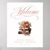  Boeken Bloemen & Bow Vrijgezellenfeest Welkom Poster (Voorkant)