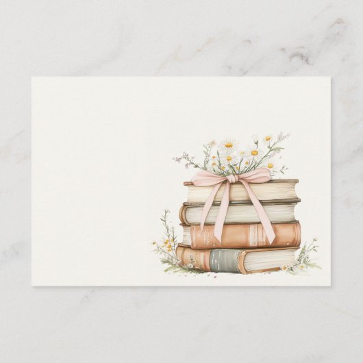  Boeken Bloemen Breng een Recept Vrijgezellenfeest Informatiekaartje (Achterkant)