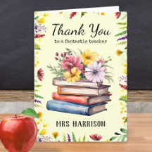 Boeken Bloemen Mooie Persoonlijke Leraar