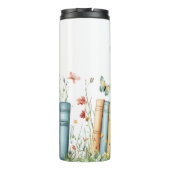 Boeken, bloemen, vlinders thermosbeker (Achterkant)