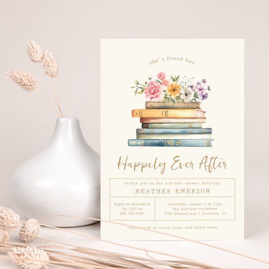 Boeken Bloemen Vrijgezellenfeest Kaart