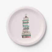 Boeken & Bloesems Papier Borden Papieren Bordje (Voorkant)