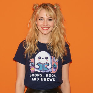 Boeken Boeken en brouwsels Groovy Koffie lezen Gho T-shirt