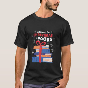 Boeken Boeken Lezen Kerstmis Mannen Vrouwen Jongen T-shirt