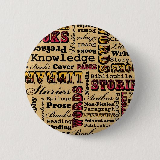Boeken boeken! ronde button 5,7 cm (Voorkant)