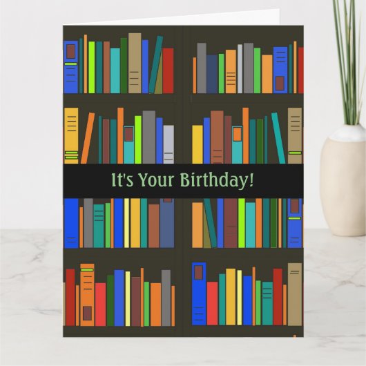 Boeken boekenkasten Design Wenskaart Kaart (Voorkant)