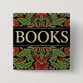 Boeken Boekenliefhebbers Schrijvers Lezers Bibliop Vierkante Button 5,1 Cm