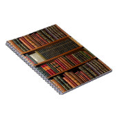 Boeken, boekenplank, boekenliefhebber notitieboek (Rechterzijde)