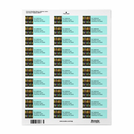 Boeken Boekenplanken Ontwerp Retouradreslabel Etiket (Full Sheet)