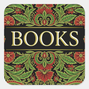 Boeken Boekliefhebbers Schrijvers Lezers Bibliophi Vierkante Sticker