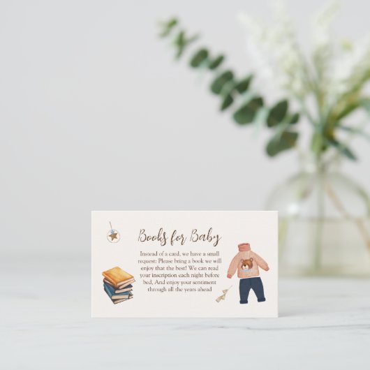 Boeken Boho Boy Winterkleding voor Baby shower Informatiekaartje (Staand voorkant)