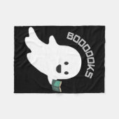 Boeken Boo Ghost Lezen Grappige Halloween Boekenli Fleece Deken (Voorkant (Horizontaal))