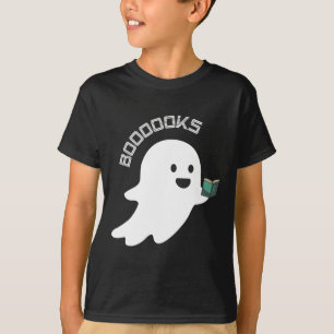 Boeken Boo Ghost Lezen Grappige Halloween Boekenli T-shirt