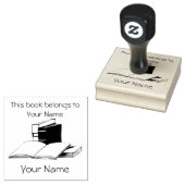 Boeken BookPlate Design Wooden Stamp Rubberstempel (Gestempeld)