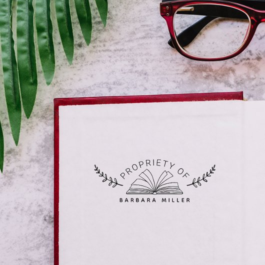  boeken Botanische aangepaste boekenplank Rubberstempel