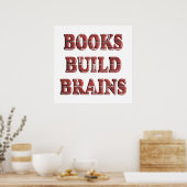 Boeken bouwen breinen - vanaf $ 11.80 poster (Keuken)