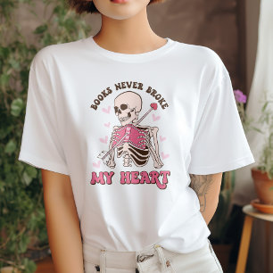 Boeken braken nooit mijn hart Anti Valentine T-shirt