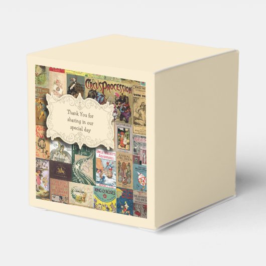  boeken brengen een Baby shower van het Boek Bedankdoosjes (Achterkant)