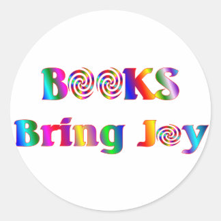 Boeken brengen vreugde ronde sticker