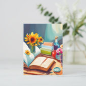 Boeken, Briefkaart voor postovergangen (Staand voorkant)