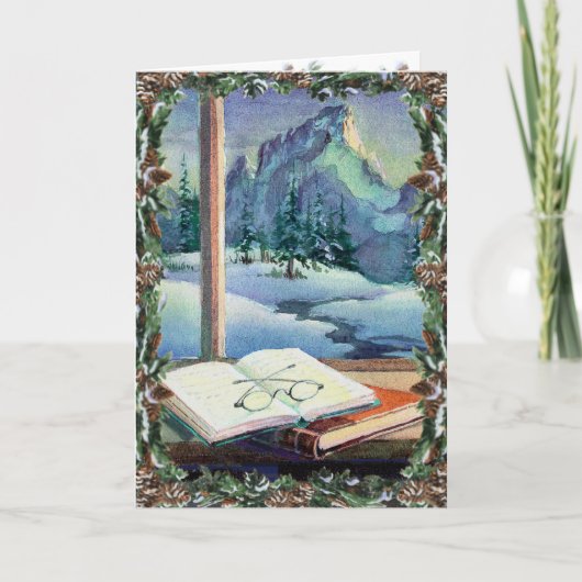 BOEKEN, BRIL & KROON DOOR SHARON SHARPE FEESTDAGEN KAART (Voorkant)