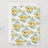 Boeken & Brouws Coffee Sunflowers Bruidsfeest Kaart (Achterkant)