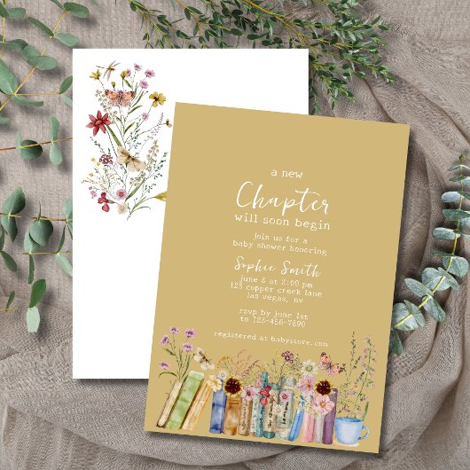 Boeken & Brunch Een nieuw Chapter Baby shower Kaart