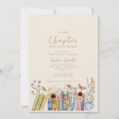 Boeken & Brunch Een nieuw Chapter Baby shower Kaart (Voorkant)