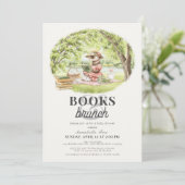 Boeken & Brunch Ferret Baby shower Kaart (Staand voorkant)