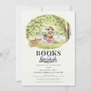 Boeken & Brunch Ferret Baby shower Kaart