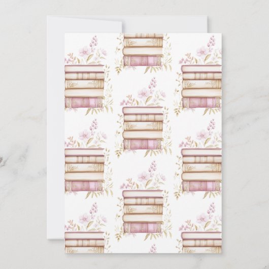 Boeken & Brunch Verhaal Boek Bruids Douche Uitnodi Kaart (Achterkant)