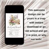 Boeken & Brunch Wildflower Baby shower Uitnodiging