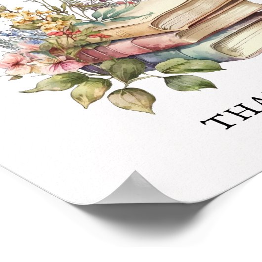 Boeken & Cadeaubordje | Boek Thema Baby shower Pos Poster (Hoek)