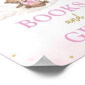 Boeken & Cadeaus Maan Teddybeer Roze Gouden Ballon Poster (Hoek)