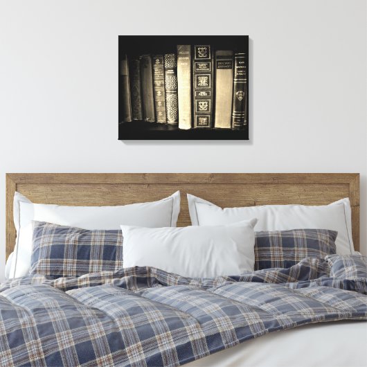 boeken canvas afdruk (Insitu (Slaapkamer))