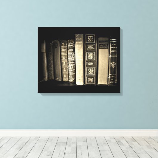  boeken canvas afdruk (Insitu (Houten vloer))