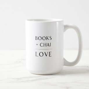 Boeken + Chai = Liefde Mok