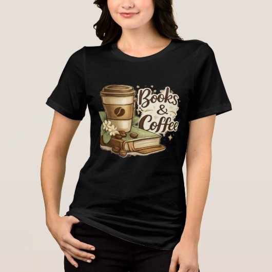 Boeken & Coffee T-shirt (Voorkant)
