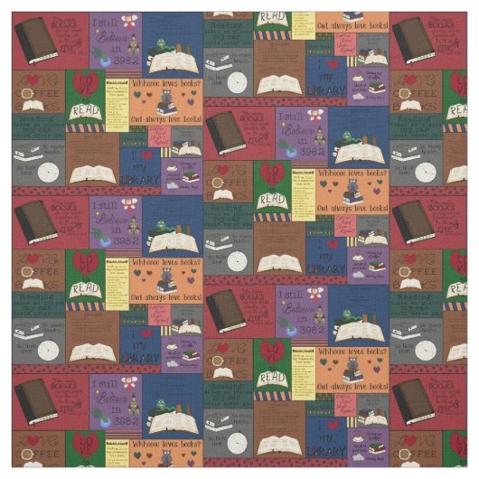 Boeken Collage Stof (Swatch)