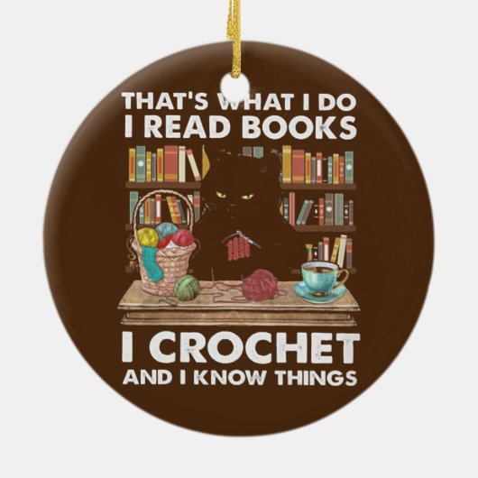 Boeken Crochet Keramisch Ornament (Achterkant)