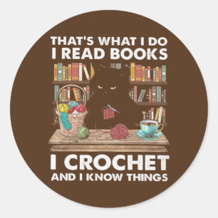 Boeken Crochet Ronde Sticker